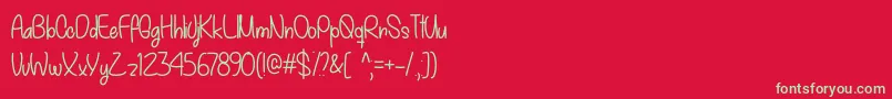 MyDecemberOtf Font – Green Fonts on Red Background