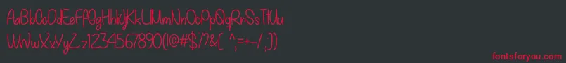 MyDecemberOtf Font – Red Fonts on Black Background