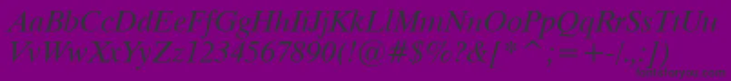 Dutch801ItalicTl Font – Black Fonts on Purple Background