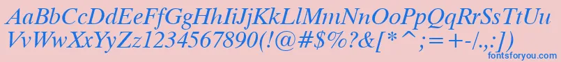 Dutch801ItalicTl Font – Blue Fonts on Pink Background