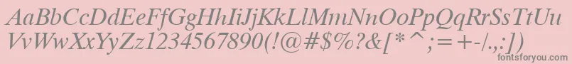 Dutch801ItalicTl Font – Gray Fonts on Pink Background