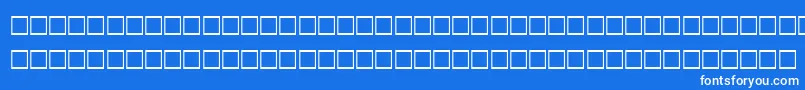 TownRegular-Schriftart – Weiße Schriften auf blauem Hintergrund