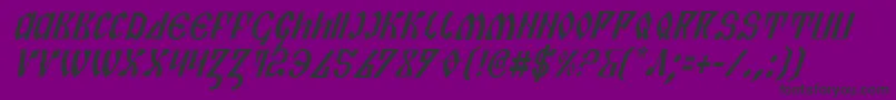 PiperPieCondItalic Font – Black Fonts on Purple Background