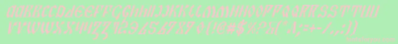 PiperPieCondItalic Font – Pink Fonts on Green Background