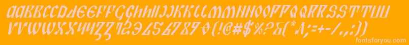 PiperPieCondItalic Font – Pink Fonts on Orange Background