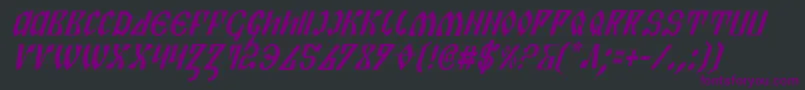 PiperPieCondItalic Font – Purple Fonts on Black Background
