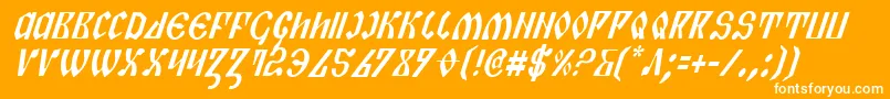 PiperPieCondItalic Font – White Fonts on Orange Background