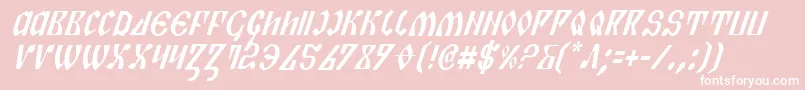 PiperPieCondItalic Font – White Fonts on Pink Background