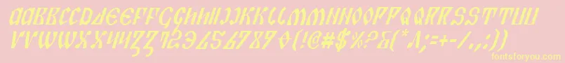 PiperPieCondItalic Font – Yellow Fonts on Pink Background