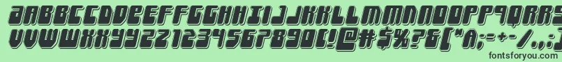 Forcemajeurepunchital Font – Black Fonts on Green Background