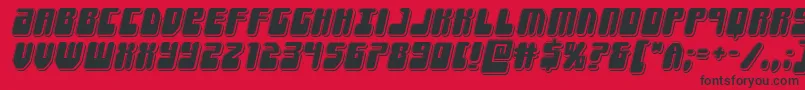 Forcemajeurepunchital Font – Black Fonts on Red Background