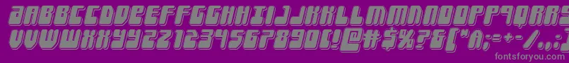 Forcemajeurepunchital Font – Gray Fonts on Purple Background