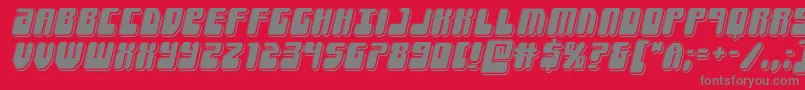 Forcemajeurepunchital Font – Gray Fonts on Red Background