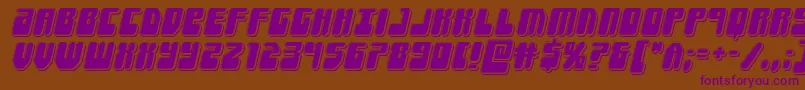 Forcemajeurepunchital Font – Purple Fonts on Brown Background