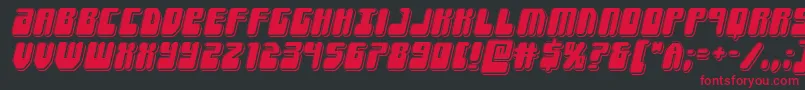 Forcemajeurepunchital Font – Red Fonts on Black Background