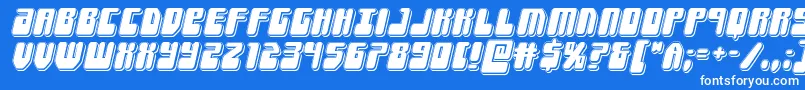 Forcemajeurepunchital Font – White Fonts on Blue Background