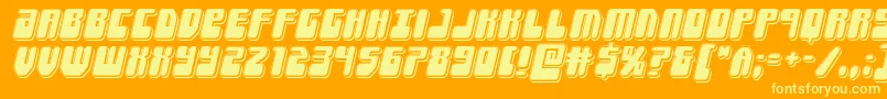 Forcemajeurepunchital Font – Yellow Fonts on Orange Background