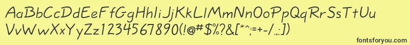 Eskizonelightc Font – Black Fonts on Yellow Background