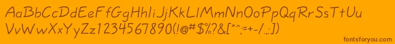 Eskizonelightc Font – Brown Fonts on Orange Background