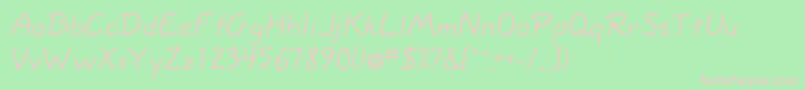 Eskizonelightc Font – Pink Fonts on Green Background
