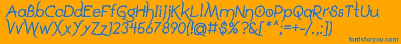 DrakoheartLeiendBoldItalic Font – Blue Fonts on Orange Background