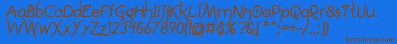 DrakoheartLeiendBoldItalic Font – Brown Fonts on Blue Background