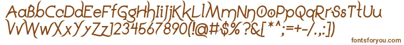 Шрифт DrakoheartLeiendBoldItalic – коричневые шрифты на белом фоне