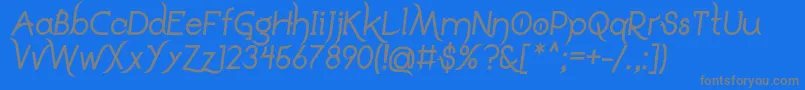 DrakoheartLeiendBoldItalic Font – Gray Fonts on Blue Background