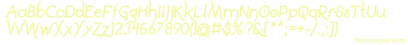 DrakoheartLeiendBoldItalic-fontti – keltaiset fontit