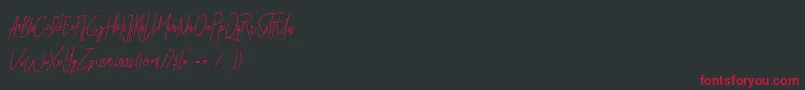 Sbastian Font – Red Fonts on Black Background