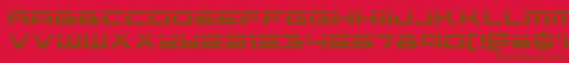 Vorpal Font – Brown Fonts on Red Background