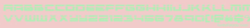 Vorpal-Schriftart – Grüne Schriften auf rosa Hintergrund
