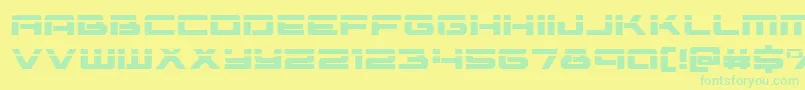 Czcionka Vorpal – zielone czcionki na żółtym tle