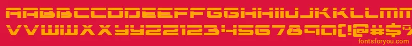 Vorpal Font – Orange Fonts on Red Background