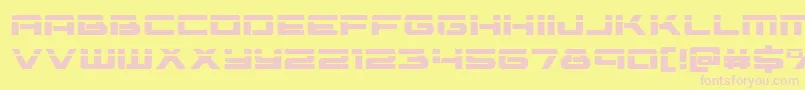 Vorpal Font – Pink Fonts on Yellow Background