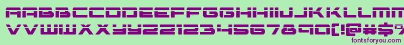 Vorpal Font – Purple Fonts on Green Background