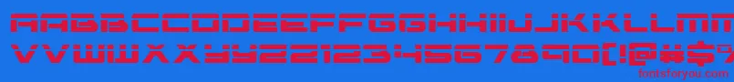 Vorpal Font – Red Fonts on Blue Background
