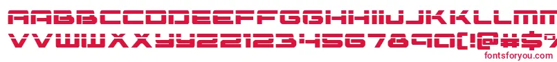 フォントVorpal – 白い背景に赤い文字