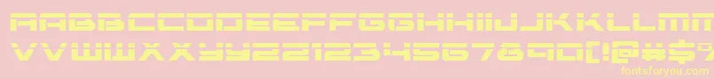 Vorpal-Schriftart – Gelbe Schriften auf rosa Hintergrund