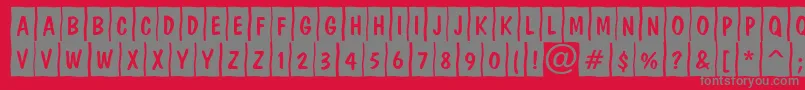 DominottlcrmshtRegular Font – Gray Fonts on Red Background