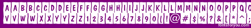 DominottlcrmshtRegular Font – White Fonts on Purple Background