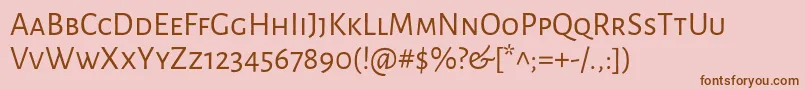 AlegreyasansscRegular Font – Brown Fonts on Pink Background