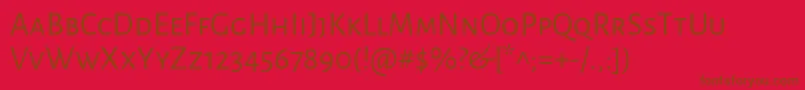 AlegreyasansscRegular Font – Brown Fonts on Red Background