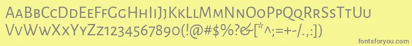AlegreyasansscRegular Font – Gray Fonts on Yellow Background