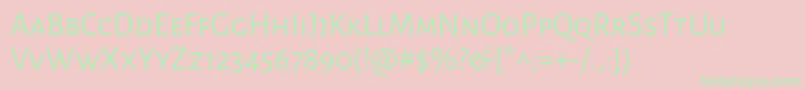 AlegreyasansscRegular Font – Green Fonts on Pink Background