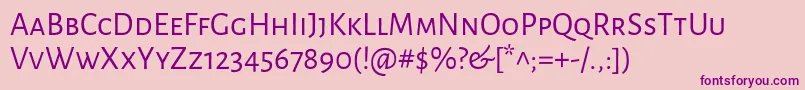 AlegreyasansscRegular Font – Purple Fonts on Pink Background