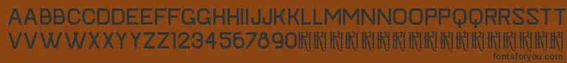 フォントKhFaygtSp – 黒い文字が茶色の背景にあります