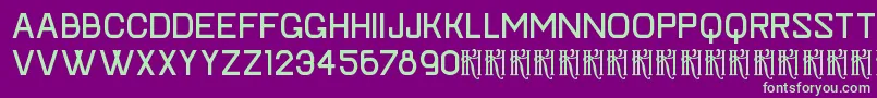 KhFaygtSp Font – Green Fonts on Purple Background