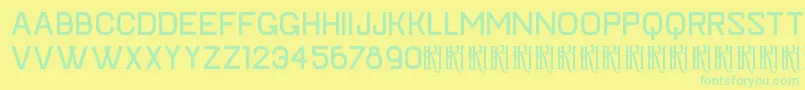 KhFaygtSp Font – Green Fonts on Yellow Background