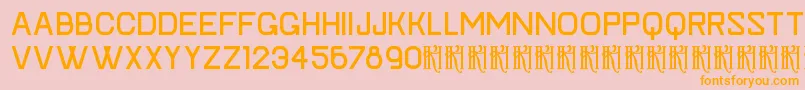 KhFaygtSp Font – Orange Fonts on Pink Background